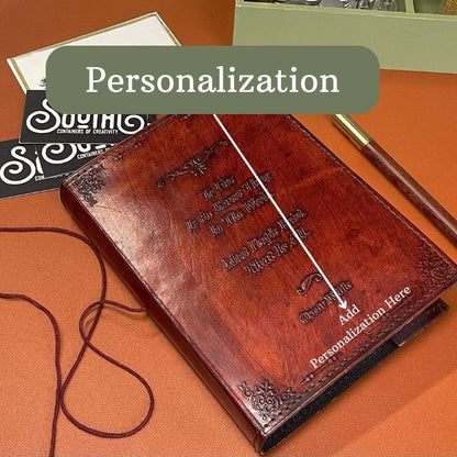 Oscar Wilde Refillable Leather Journal - "To Live Is The Rarest Thing" Quote