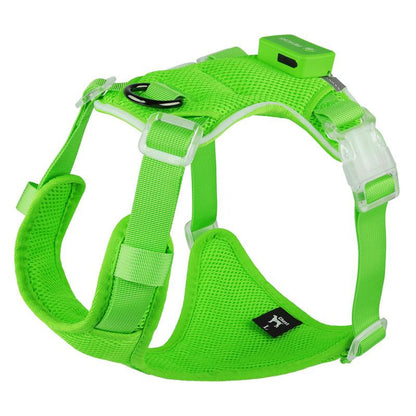 Illuminate Your Dog's Adventures: Rechargeable LED Harness for All Sizes - Breathable, Adjustable, Waterproof & Easy to Use! Perfect for Walking & Training!
