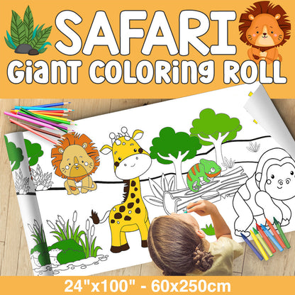 GIANT Christmas Coloring Paper Activity Roll for Kids, 24"x100", Coloring Sheets Xmas