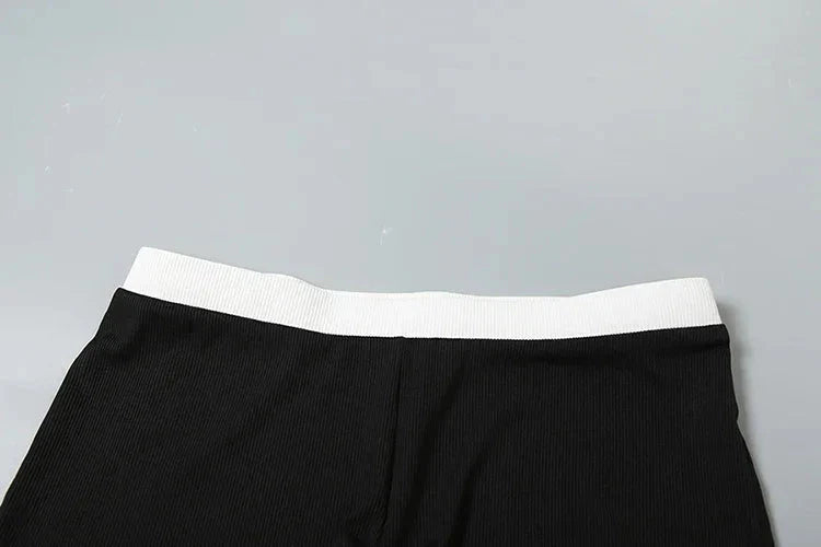 Cutenew Classic Women 2 Piece Set Trend Panelled Single Breasted Sleeveless Tanks+Elastic Waist Shorts Female Matching Outfits