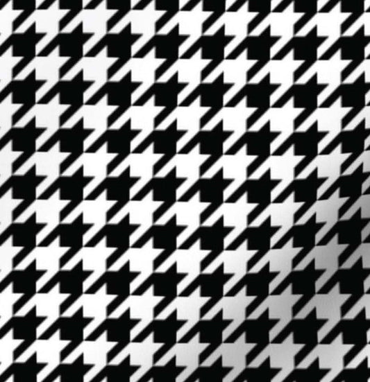 Crimson Houndstooth Chiffon Scarf | 20" Square Scarf